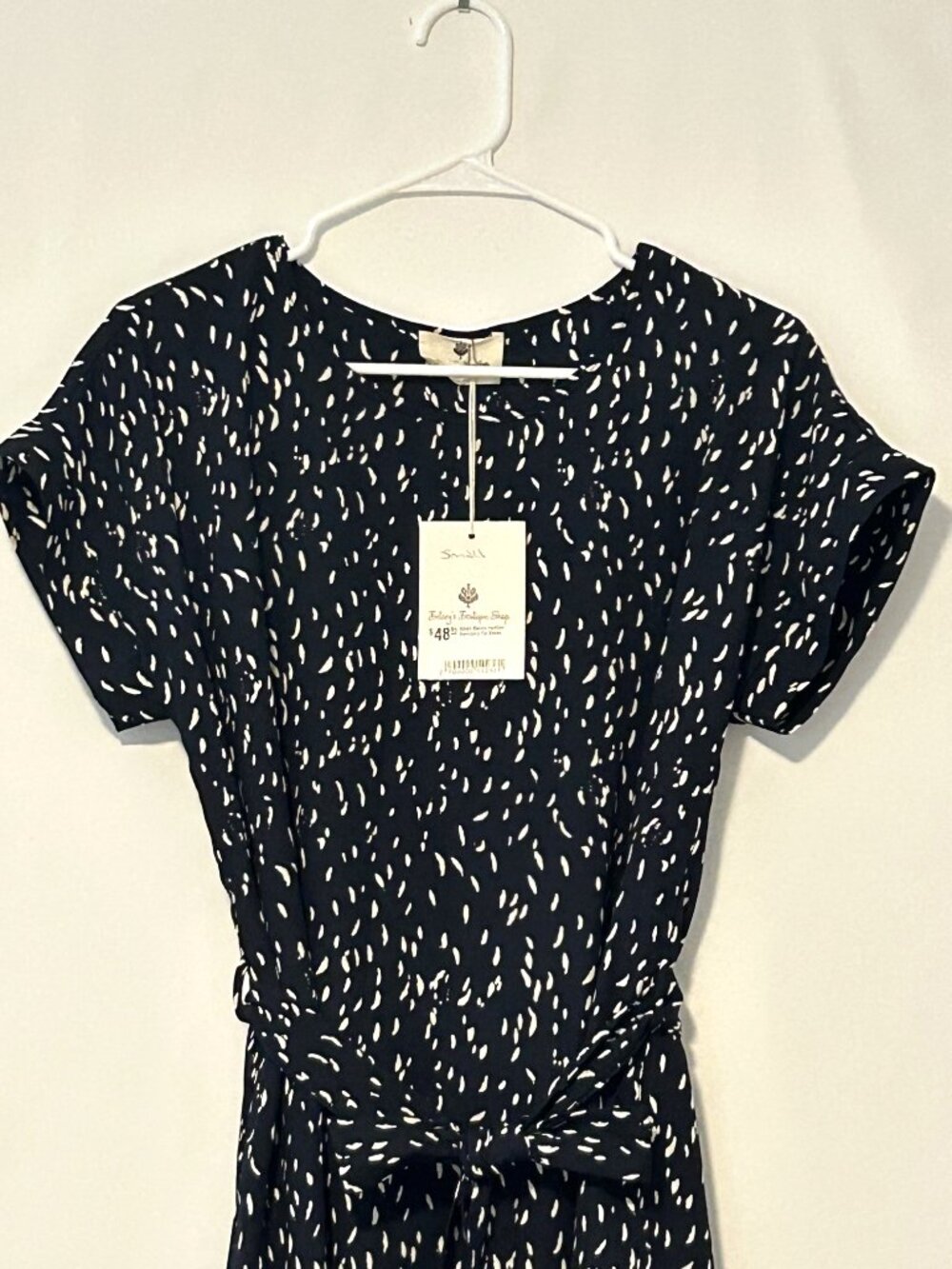 NWT Betsey's Boutique Shop short sleeve navy blue shift dress, size S - Picture 3 of 5